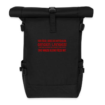 Schwangerschaft Geburt - Rolltop Rucksack - Schwarz - Vorne