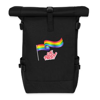Pride Party Lets Go - Roll Top Backpack - black - Front