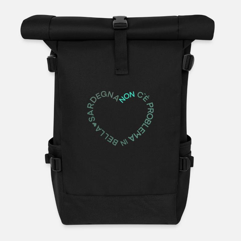 Sardegna nel Cuore - Rolltop Rucksack - Schwarz