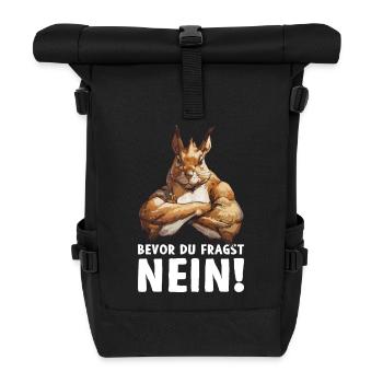 Eichhörnchen Baumhörnchen Bevor du fragst Nein - Rolltop Rucksack - Schwarz - Vorne
