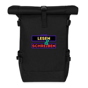 Read and write - Roll Top Backpack - black - Front