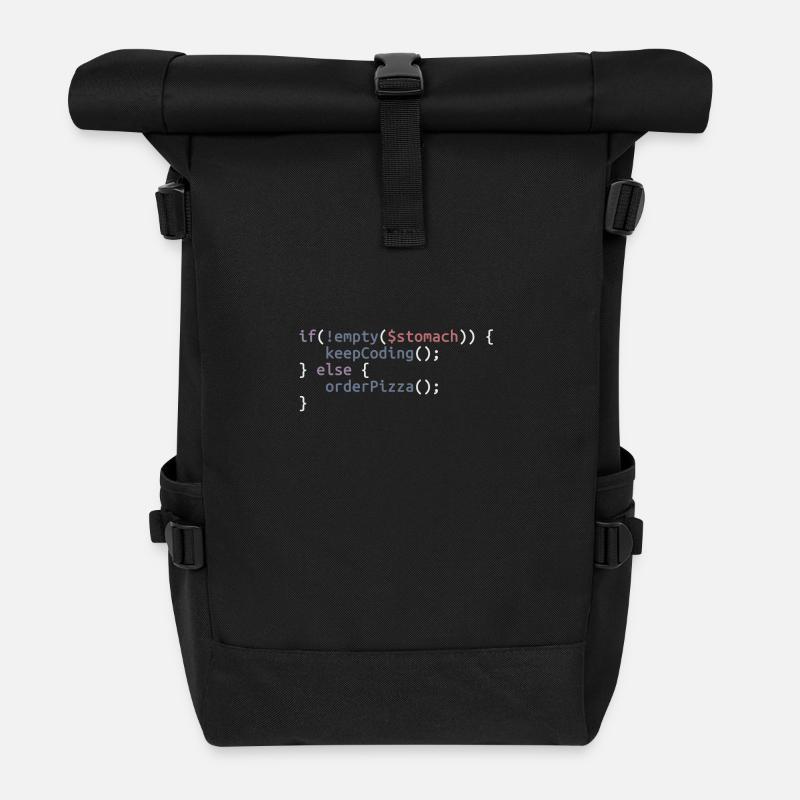 Verfahren orderPizza - Rolltop Rucksack - Schwarz