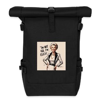 Ich bin nicht alt ich bin ein Klassiker - Rolltop Rucksack - Schwarz - Vorne