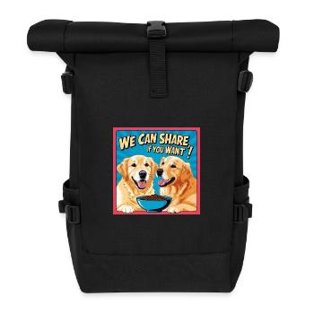 Comic Dogs - Nous pouvons partager si vous le souhaitez - Sac à dos roll top - noir - Devant
