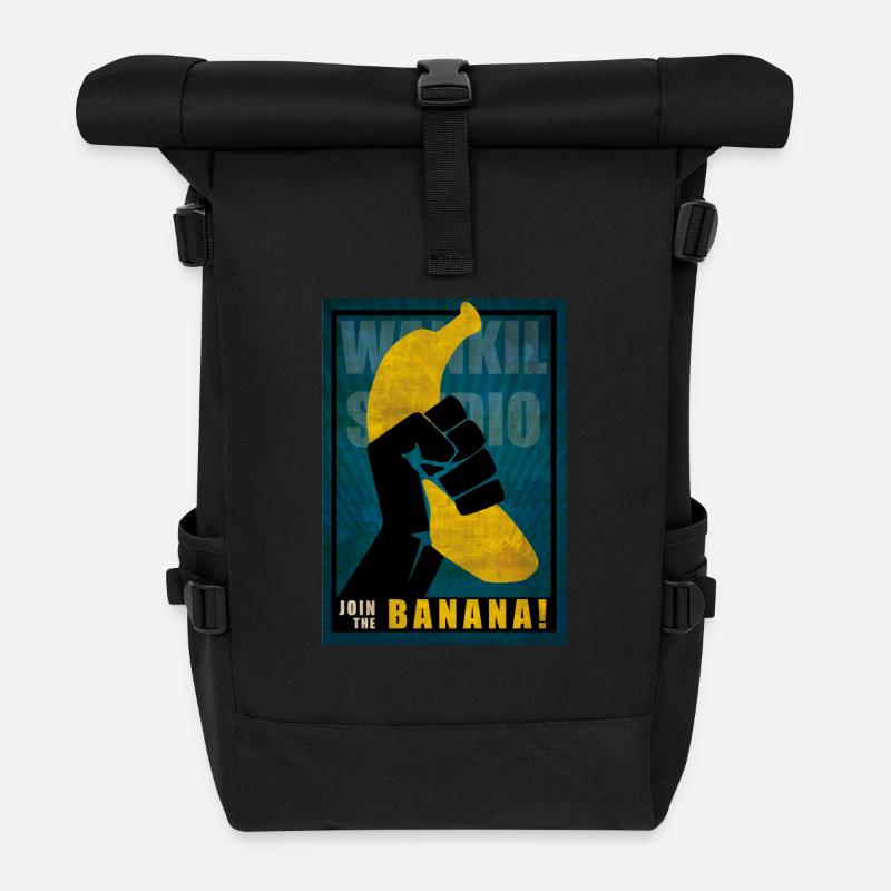 Banana Wankil - Sac à dos roll top - noir
