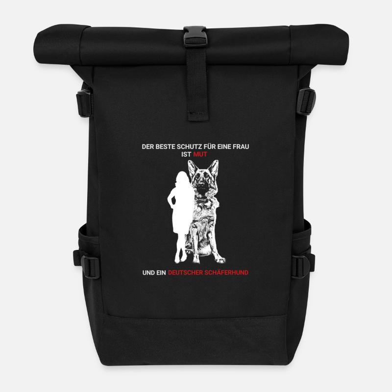 Alles was eine Frau braucht... - Rolltop Rucksack - Schwarz