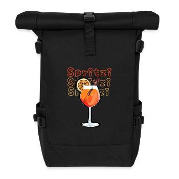 Spritzi, Cocktail, Illustration, Aperoli - Sac à dos roll top - noir - Devant