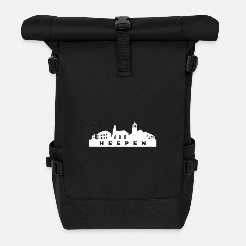 Heepen Skyline Bielefeld Amt Vogtei - Rolltop Rucksack - Schwarz