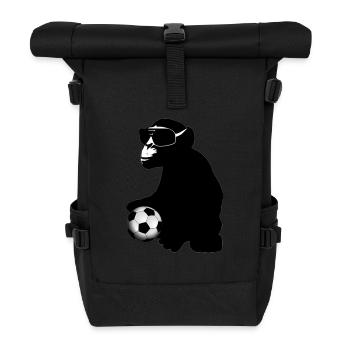 soccer monkey - Rolltop Rucksack - Schwarz - Vorne
