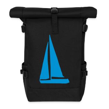 Funny design for sailors - Roll Top Backpack - black - Front