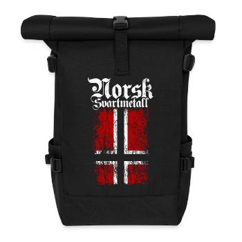 (Trve) Norwegian Black Metal - Norsk Svartmetall - Roll Top Backpack - black - Front