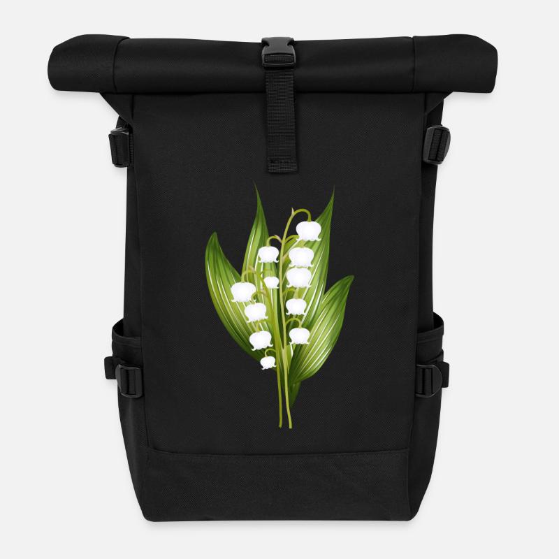 délicat bouquet de muguet comme salutation printanière - Sac à dos roll top - noir