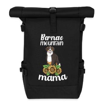 Berner Sennenhundmutter - Rolltop Rucksack - Schwarz - Vorne