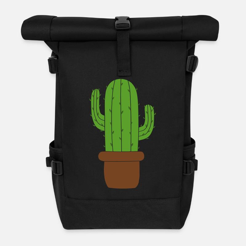 Kaktus - Rolltop Rucksack - Schwarz