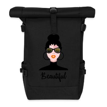 EHEFRAU. TOCHTER. JUGENDLICHER. FRAUENTAG - Rolltop Rucksack - Schwarz - Vorne