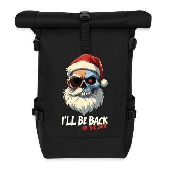 Terminator Santa be back presents - Roll Top Backpack - black - Front