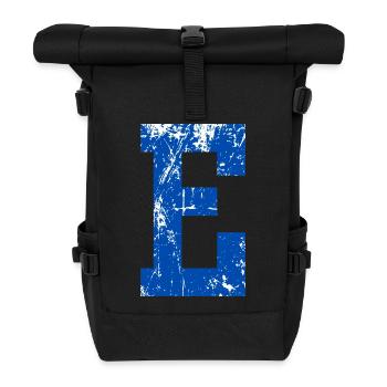 Letter e sport retro - Rolltop Rucksack - Schwarz - Vorne