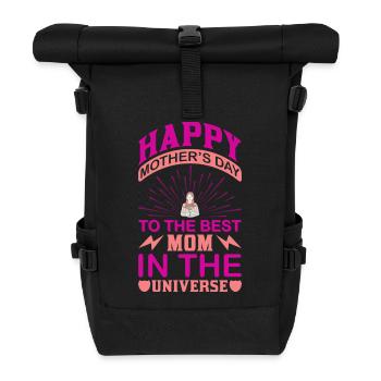 Beste Mama im Universum – Frohen Muttertag - Rolltop Rucksack - Schwarz - Vorne