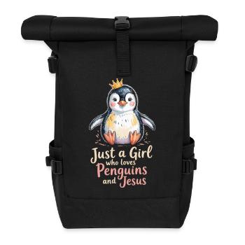 Royal Penguin : Amour pour Jésus - Sac à dos roll top - noir - Devant