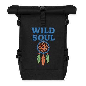 Wilde Seele Traumfänger - Rolltop Rucksack - Schwarz - Vorne