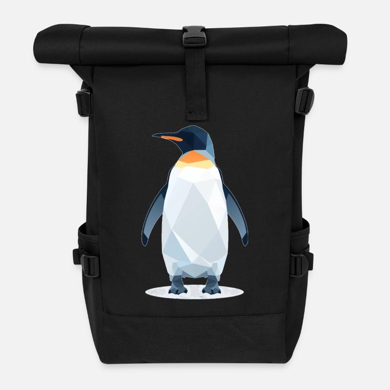 Penguin Style - Roll Top Backpack - black