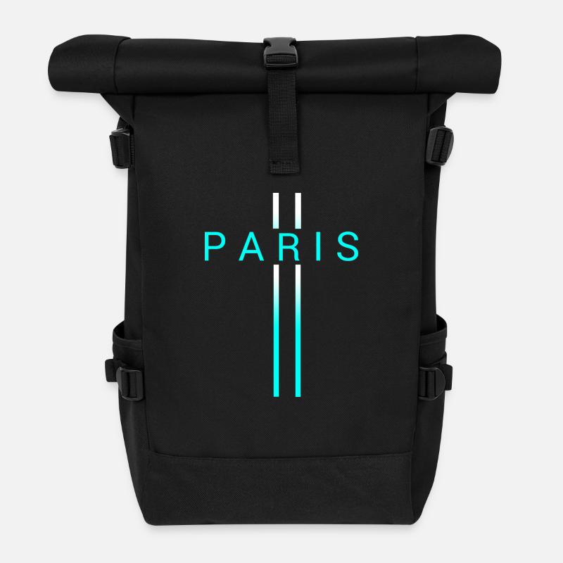 Paris - Roll Top Backpack - black