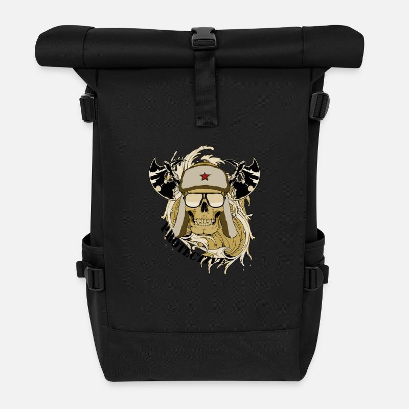 protective skull - Rolltop Rucksack - Schwarz