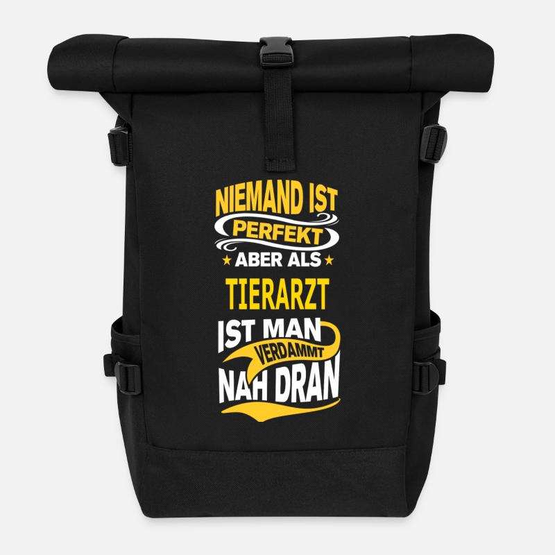 TIERARZT - Rolltop Rucksack - Schwarz