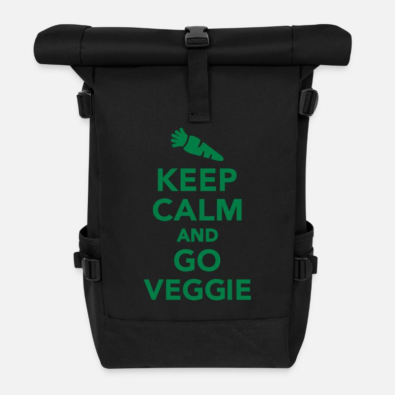 Vegetarier - Rolltop Rucksack - Schwarz