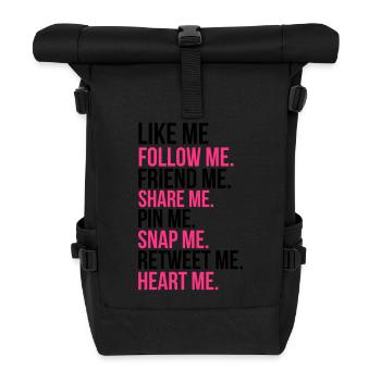 Like Me - Rolltop Rucksack - Schwarz - Vorne