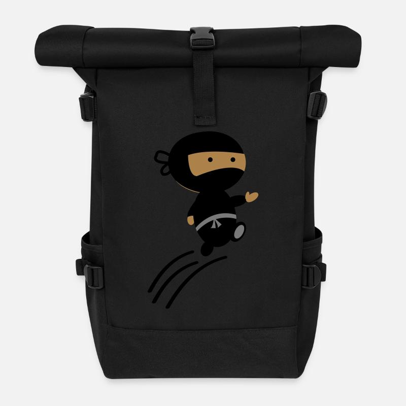 ninja - Rolltop Rucksack - Schwarz