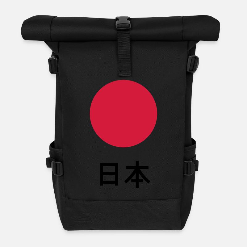 Japon / Nippon / Nihon - Sac à dos roll top - noir