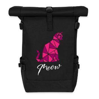 Cats Geometric - Rolltop Rucksack - Schwarz - Vorne