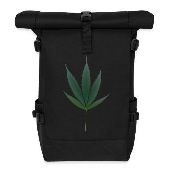 C’est l’heure du cannabis - Sac à dos roll top - noir - Devant