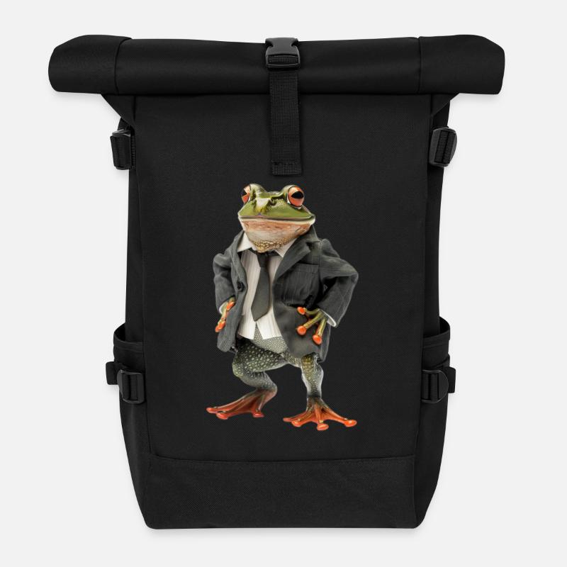 Frosch - Rolltop Rucksack - Schwarz