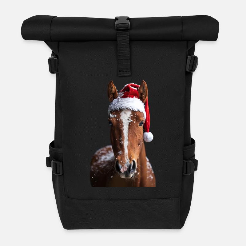 Cheval - Sac à dos roll top - noir