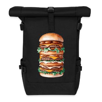 XXL Burger Design – For Real Foodies and Burger-F - Roll Top Backpack - black - Front