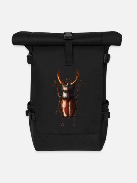 Hirschkäfer - Rolltop Rucksack - Schwarz