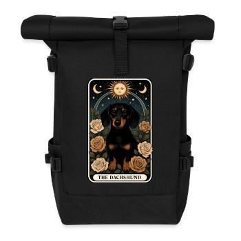 Dackel - Rolltop Rucksack - Schwarz - Vorne