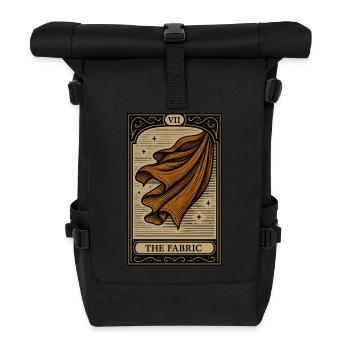 Tarot-Schneider des fließenden Stoffes - Rolltop Rucksack - Schwarz - Vorne