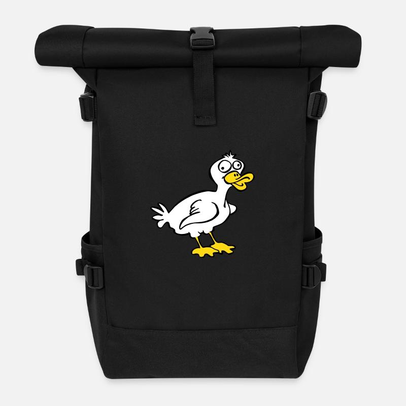 Dumb Duck - Roll Top Backpack - black