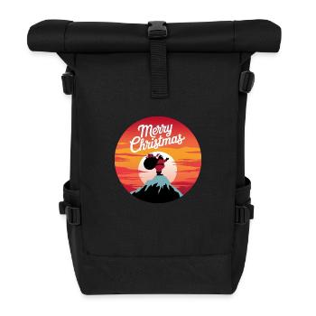 Père Noël sur le mont Joyeux Noël - Sac à dos roll top - noir - Devant