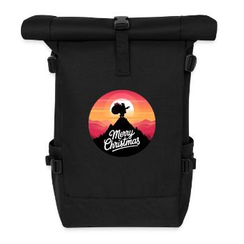Père Noël sur le mont Joyeux Noël - Sac à dos roll top - noir - Devant