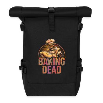 Baking Dead Zombie Bäcker gruseliger Bäcker - Rolltop Rucksack - Schwarz - Vorne