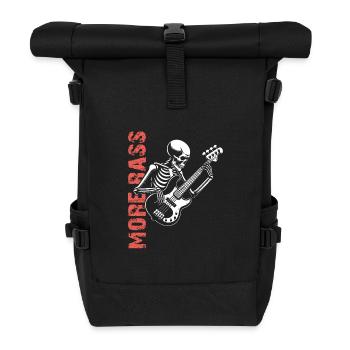 Plus Basse - Skeleton avec Basse - Sac à dos roll top - noir - Devant