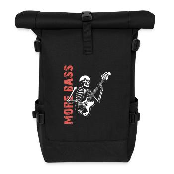 Plus Basse - Skeleton avec Basse - Sac à dos roll top - noir - Devant