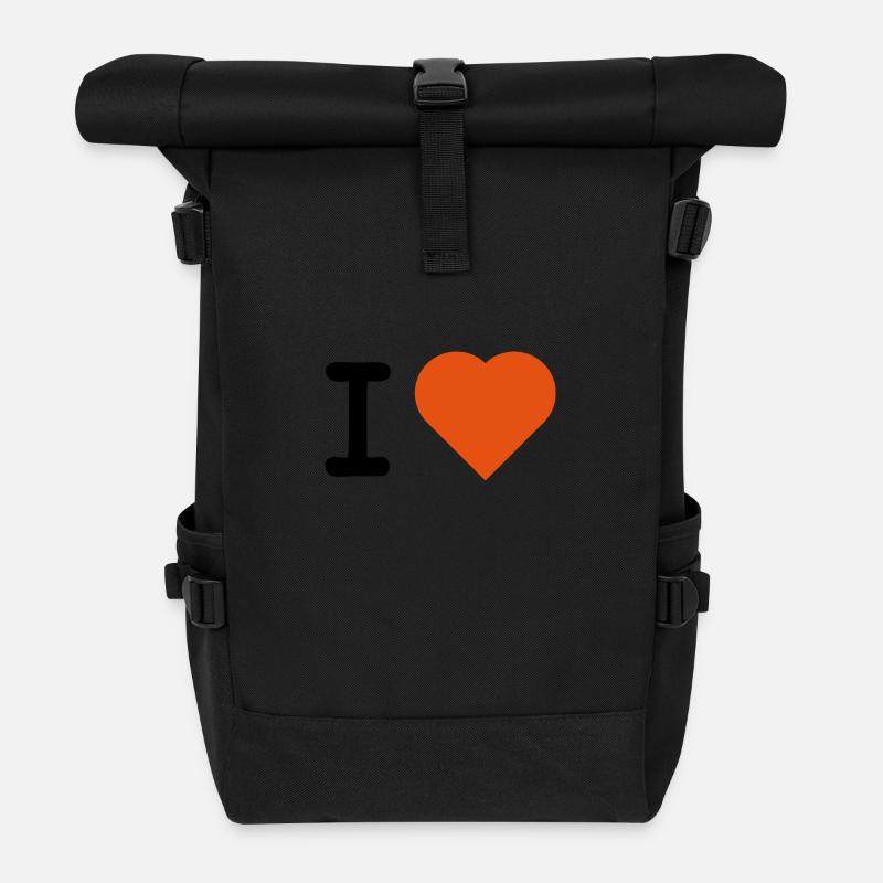 ilove - Rolltop Rucksack - Schwarz