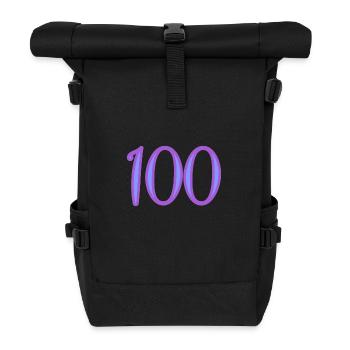 100 - Rolltop Rucksack - Schwarz - Vorne