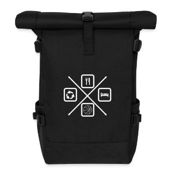 Life Cycle of a Basketball Player,Basketball,Basketball - Roll Top Backpack - black - Front
