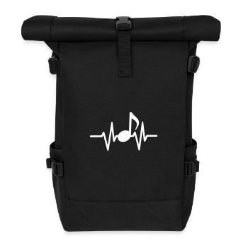 Music Heartbeat - Roll Top Backpack - black - Front